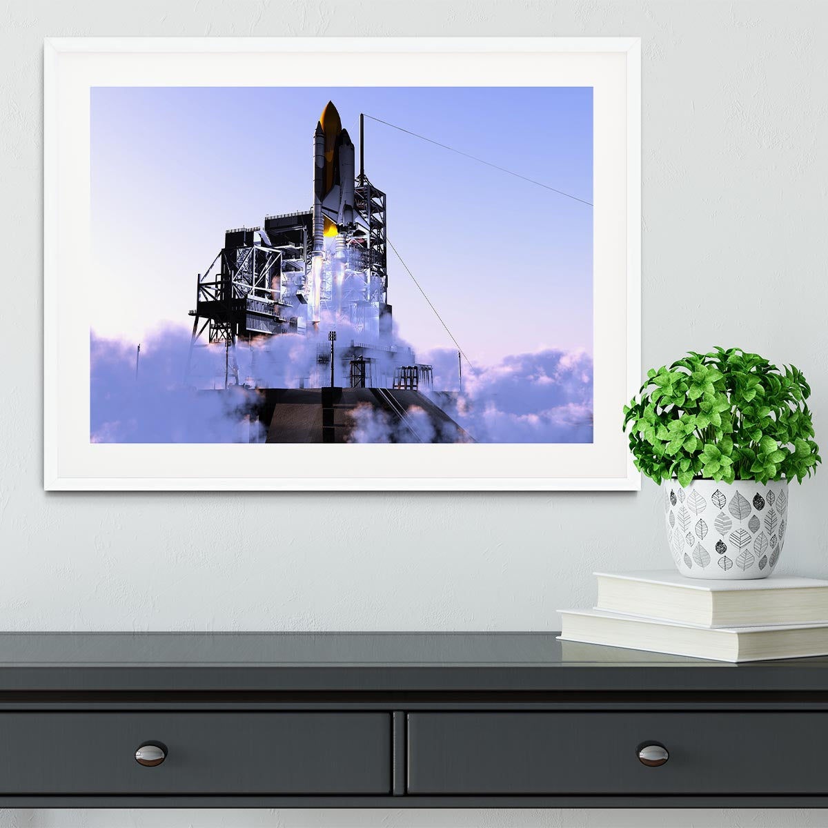 Launch a spacecraft into space Framed Print - Canvas Art Rocks - 5