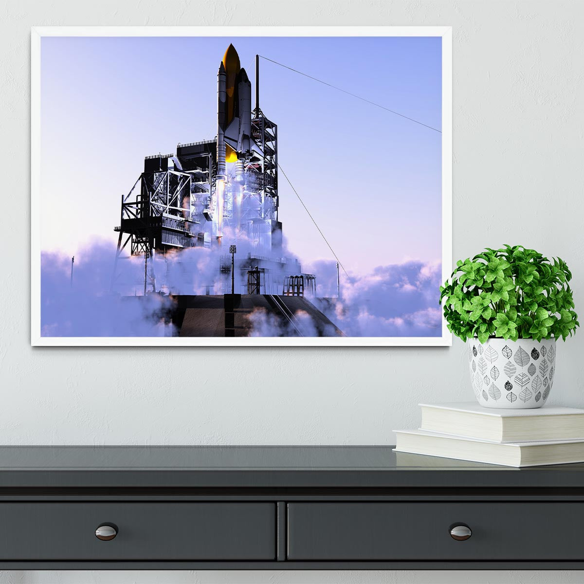 Launch a spacecraft into space Framed Print - Canvas Art Rocks -6