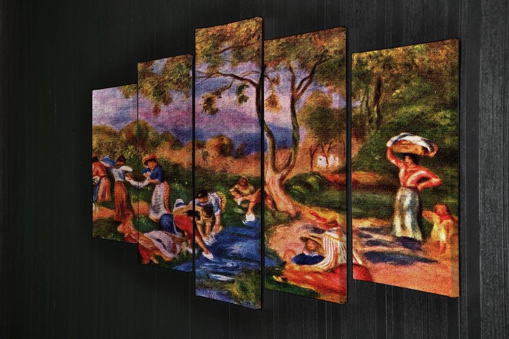 Laundresses by Renoir 5 Split Panel Canvas - Canvas Art Rocks - 2