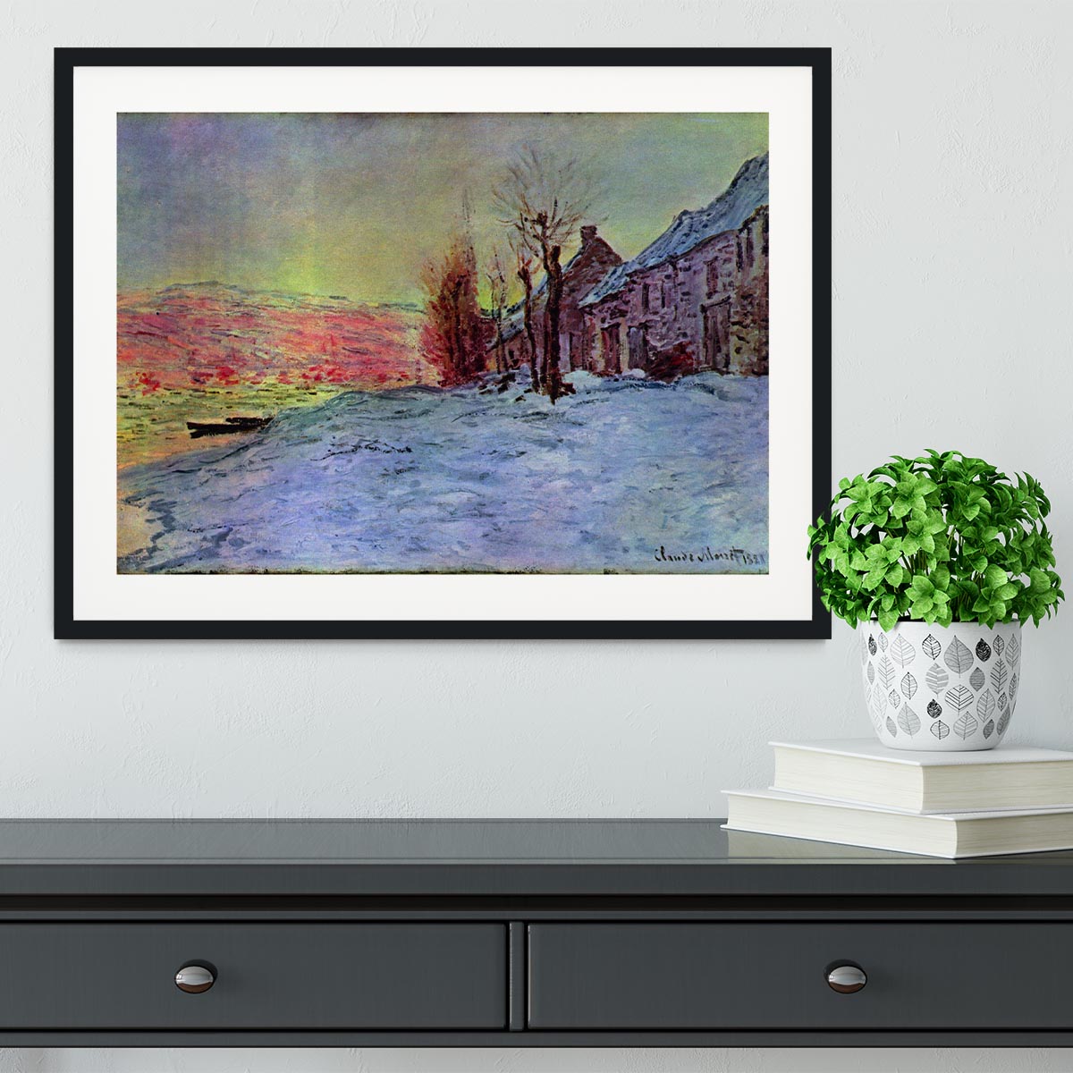 Lava Court sunshine and snow by Monet Framed Print - Canvas Art Rocks - 1