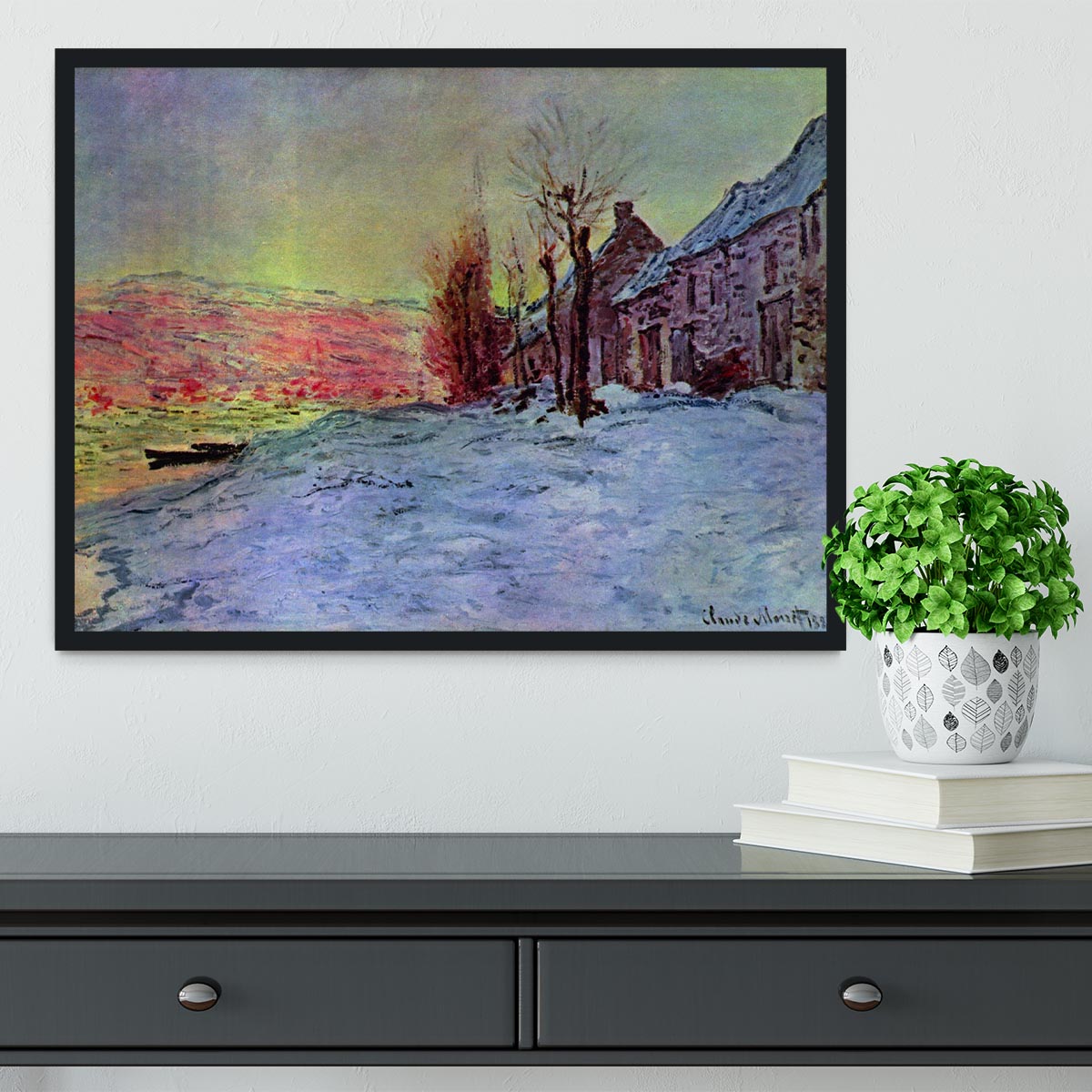 Lava Court sunshine and snow by Monet Framed Print - Canvas Art Rocks - 2
