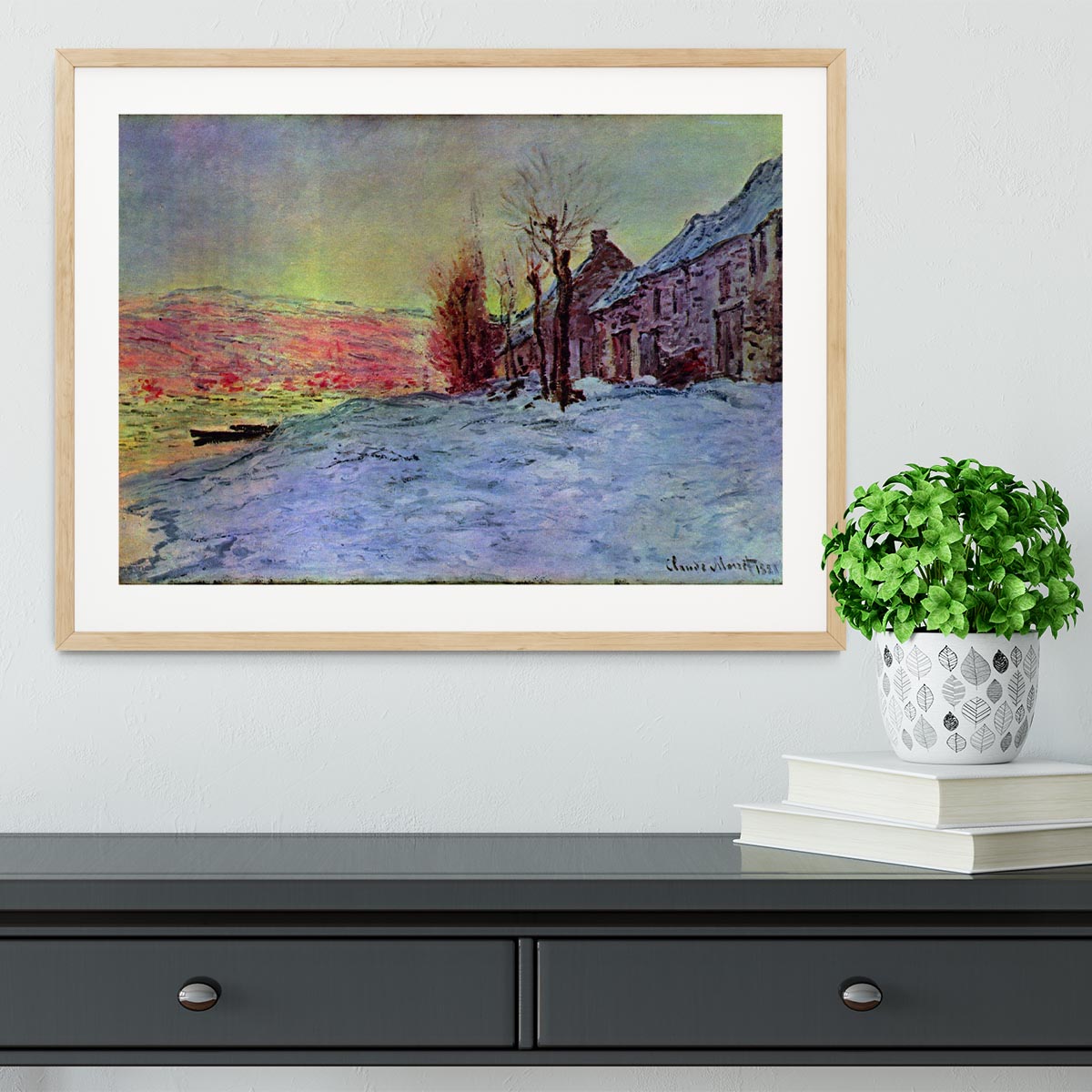 Lava Court sunshine and snow by Monet Framed Print - Canvas Art Rocks - 3