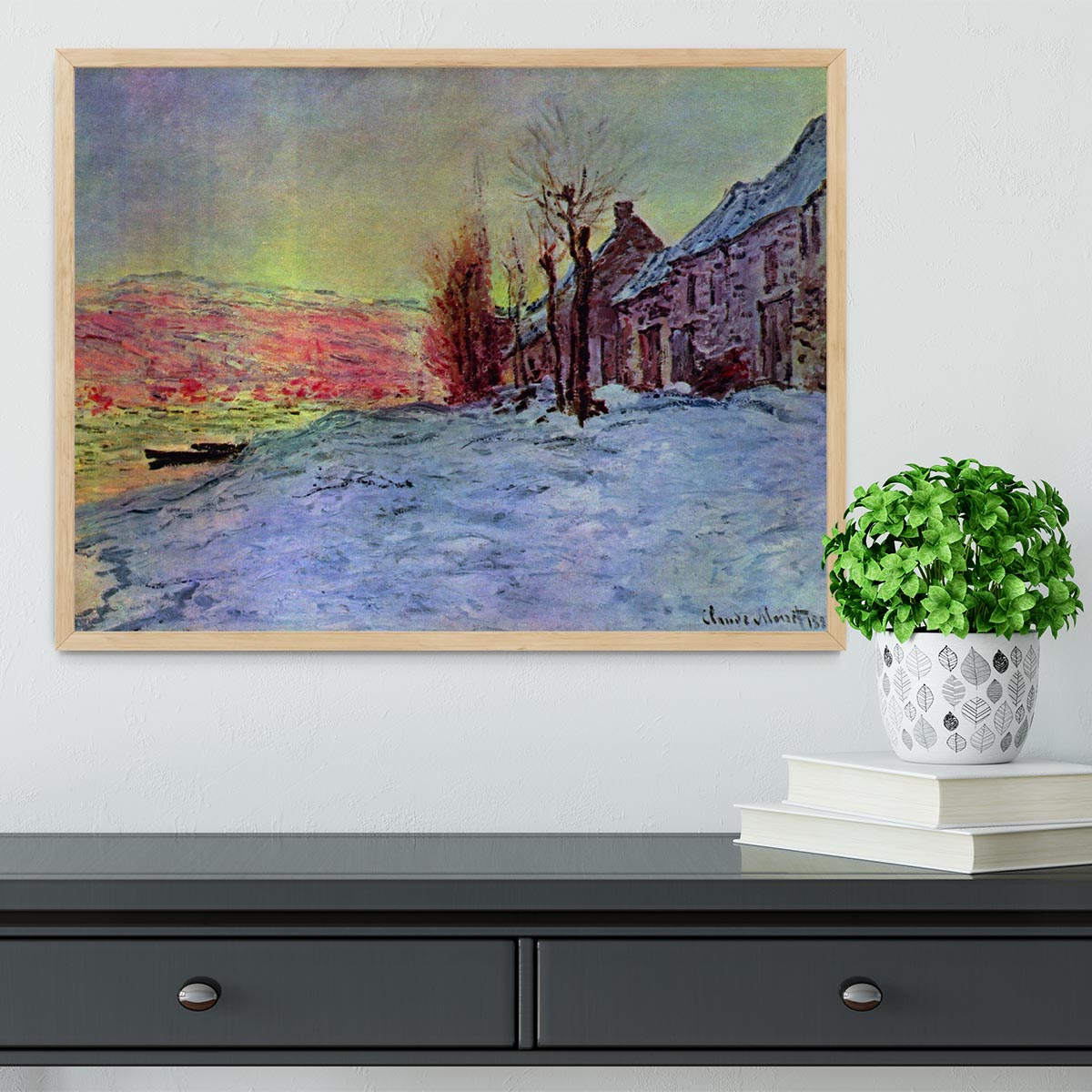 Lava Court sunshine and snow by Monet Framed Print - Canvas Art Rocks - 4