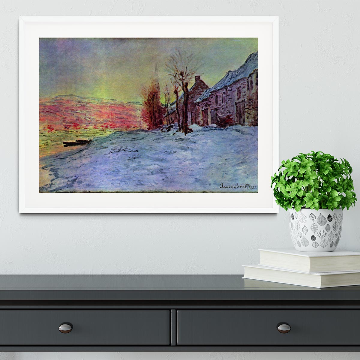 Lava Court sunshine and snow by Monet Framed Print - Canvas Art Rocks - 5