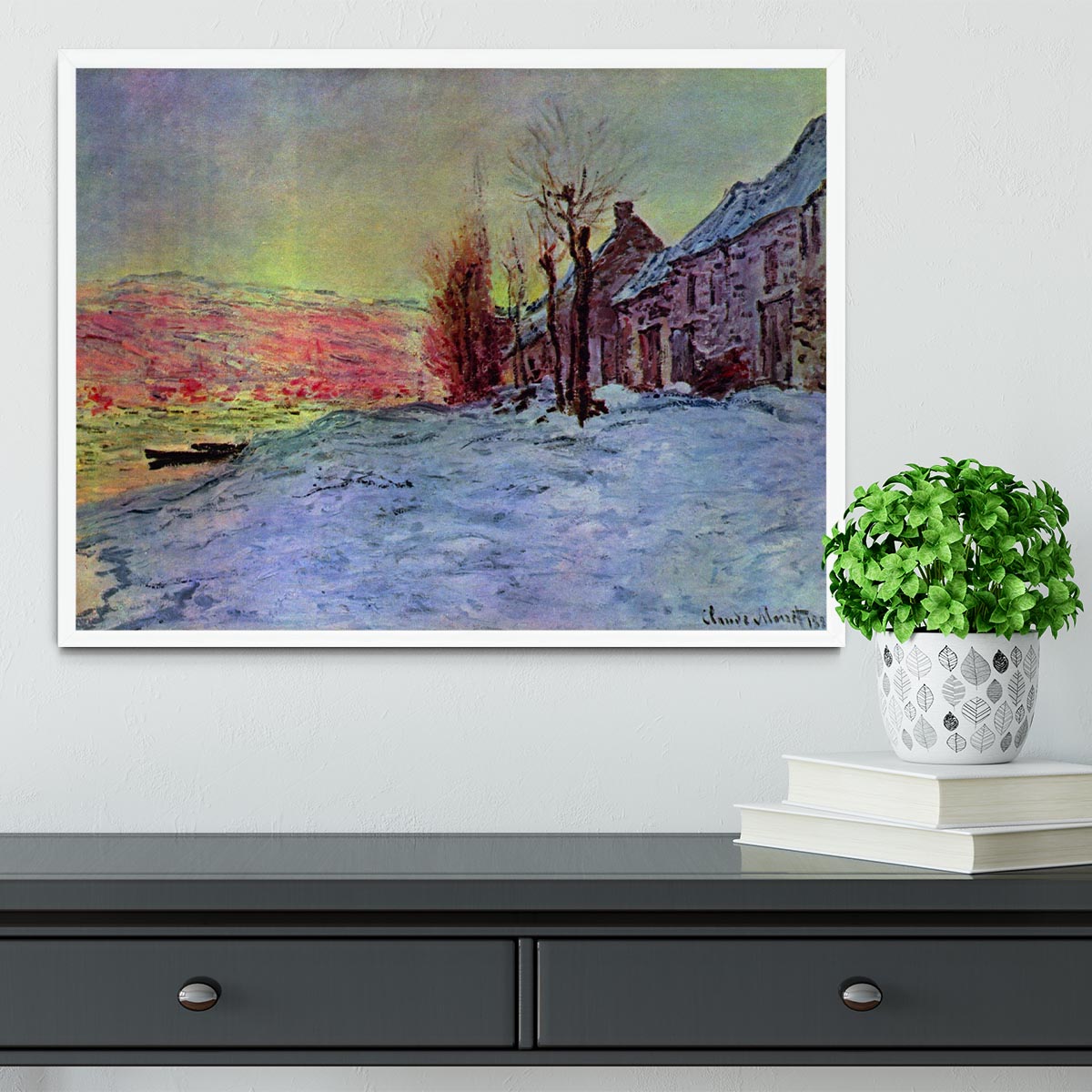 Lava Court sunshine and snow by Monet Framed Print - Canvas Art Rocks -6