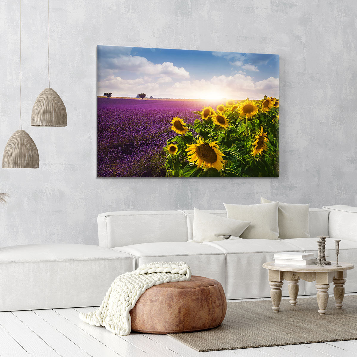 Lavender and sunflowers fields Canvas Print or Poster - Canvas Art Rocks - 6