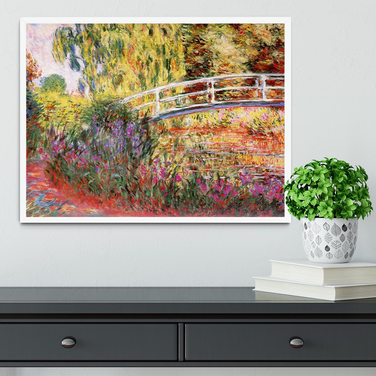 Le Bassin aux Nympheas by Monet Framed Print - Canvas Art Rocks -6