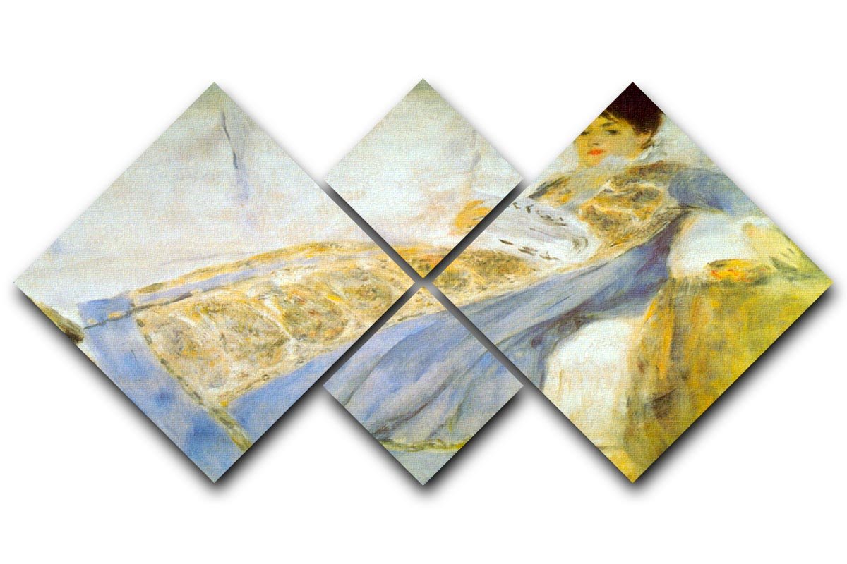 Le Figaro by Renoir 4 Square Multi Panel Canvas  - Canvas Art Rocks - 1
