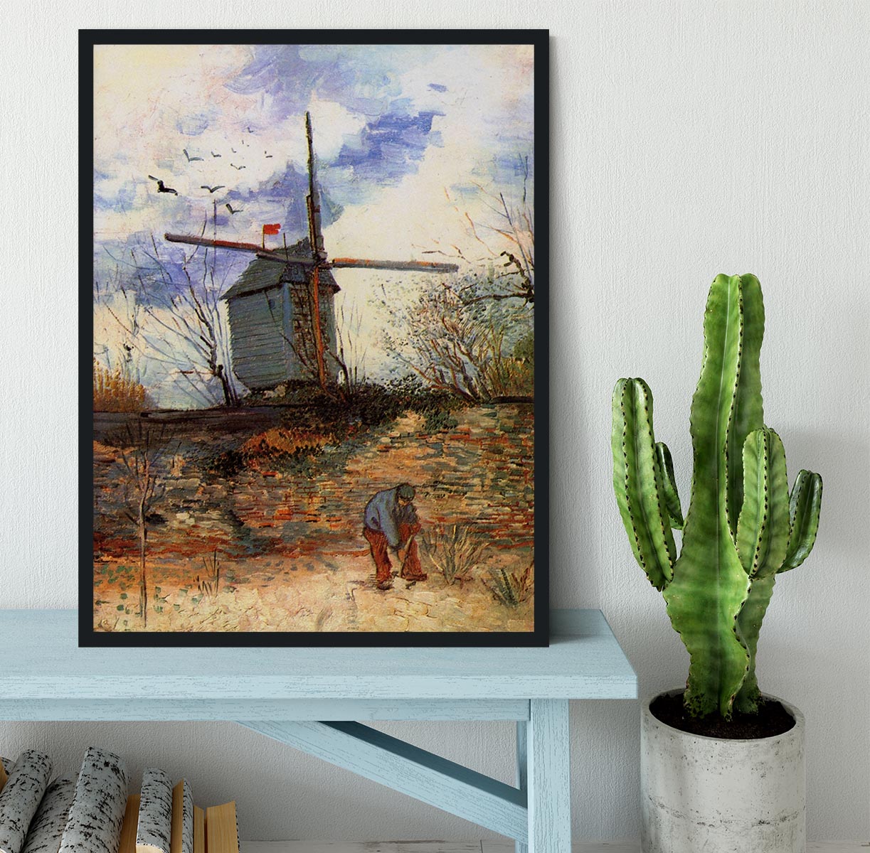 Le Moulin de la Galette 2 by Van Gogh Framed Print - Canvas Art Rocks - 2