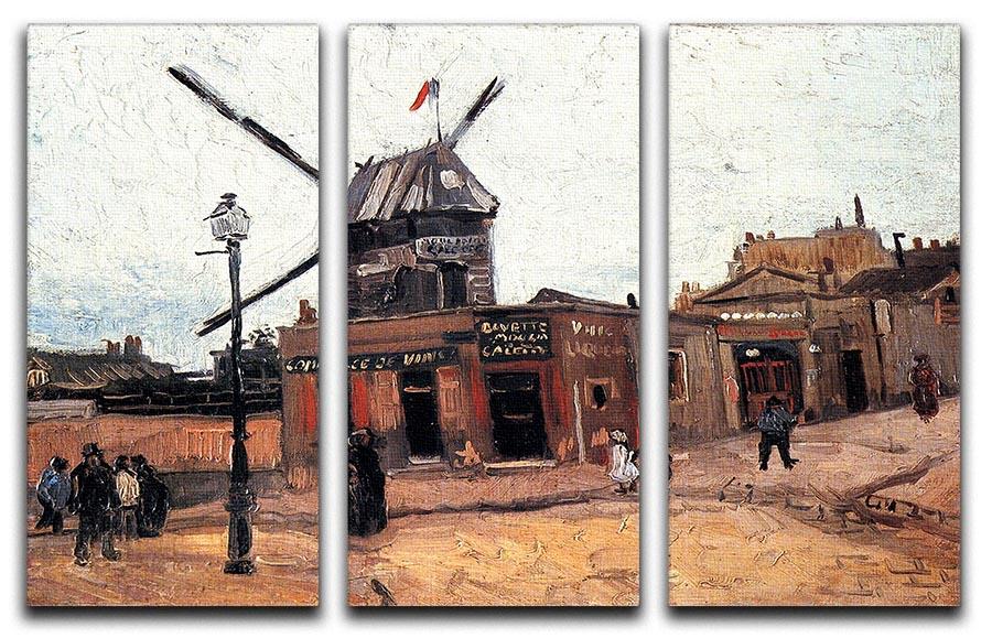 Le Moulin de la Galette 3 by Van Gogh 3 Split Panel Canvas Print - Canvas Art Rocks - 4