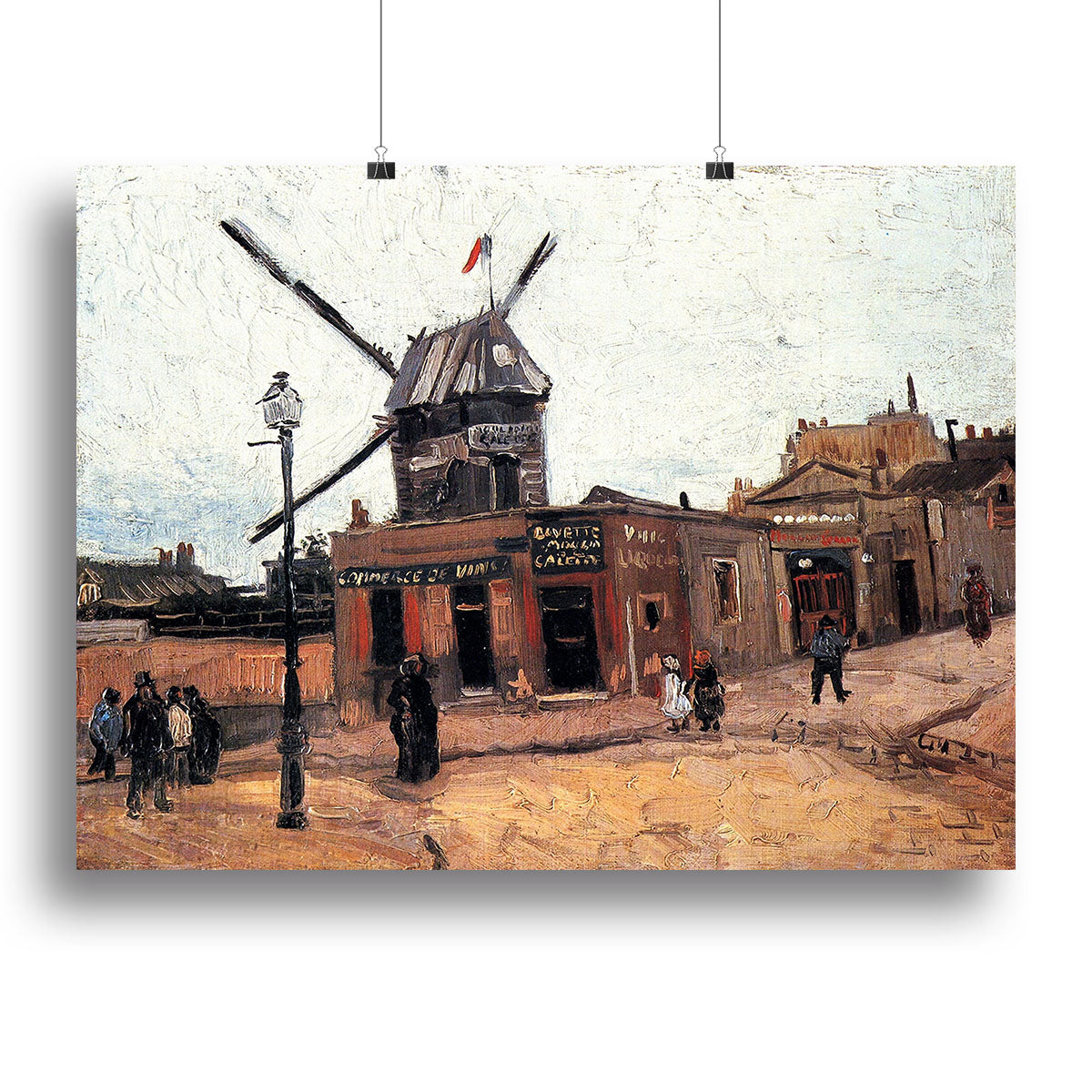 Le Moulin de la Galette 3 by Van Gogh Canvas Print or Poster - Canvas Art Rocks - 2