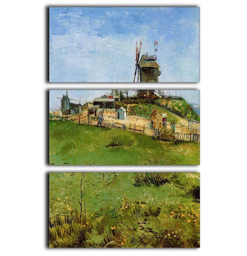 Le Moulin de la Galette 4 by Van Gogh 3 Split Panel Canvas Print - Canvas Art Rocks - 1