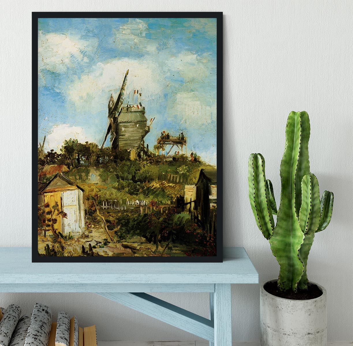 Le Moulin de la Galette by Van Gogh Framed Print - Canvas Art Rocks - 2