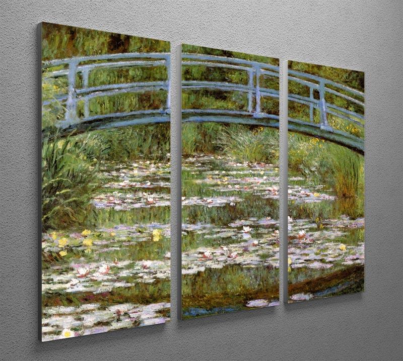 Le Pont Japonais by Monet Split Panel Canvas Print - Canvas Art Rocks - 4