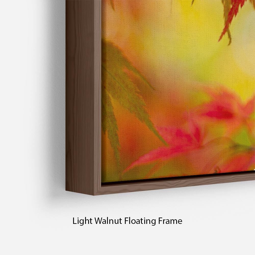 Leaf Patterns Floating Frame Canvas - Canvas Art Rocks - 8