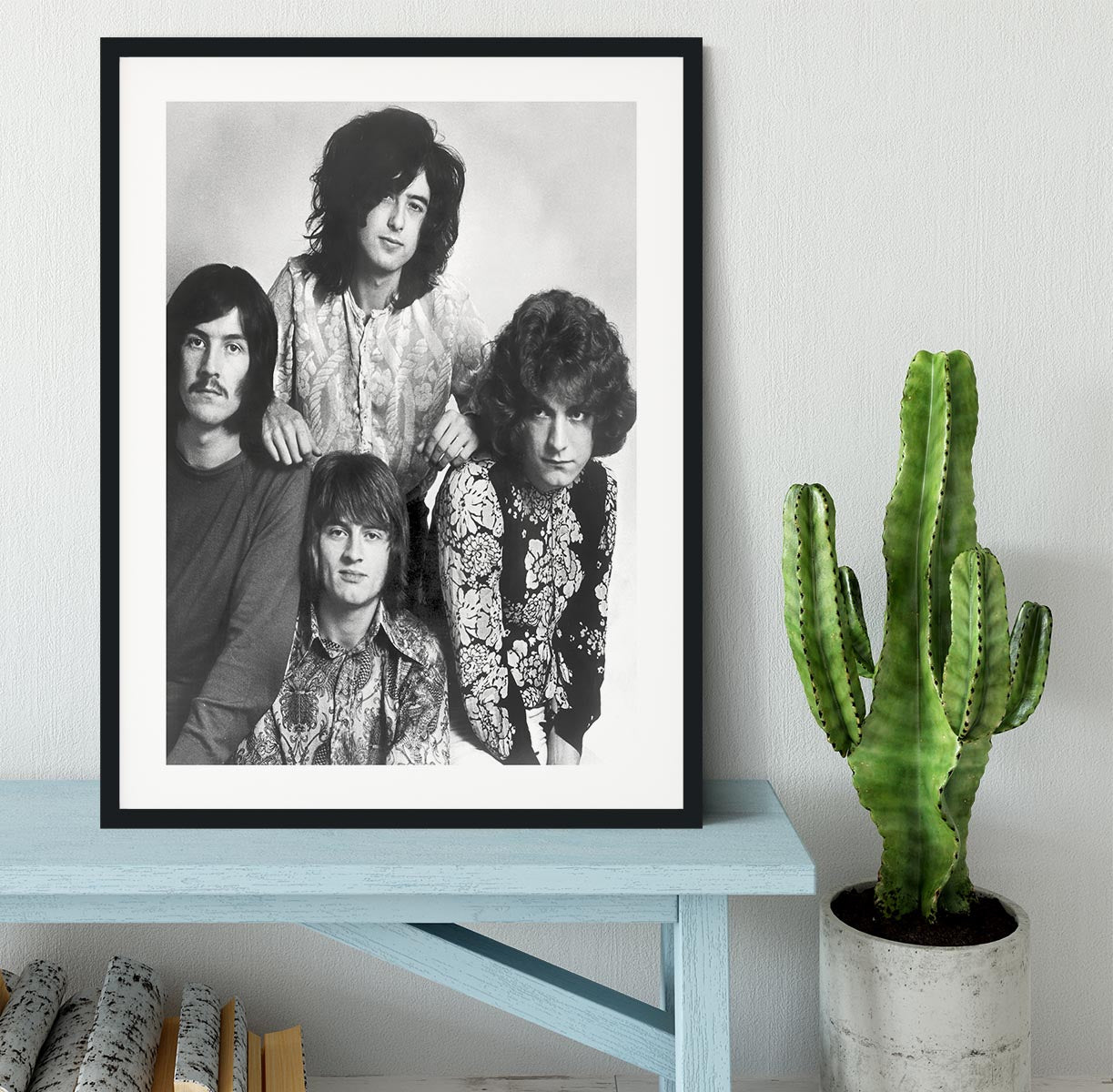Led Zeppelin in 1969 Framed Print - Canvas Art Rocks - 1