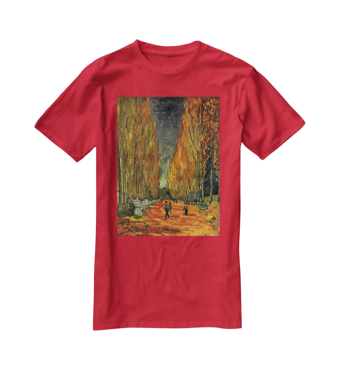Les Alyscamps 3 by Van Gogh T-Shirt - Canvas Art Rocks - 4