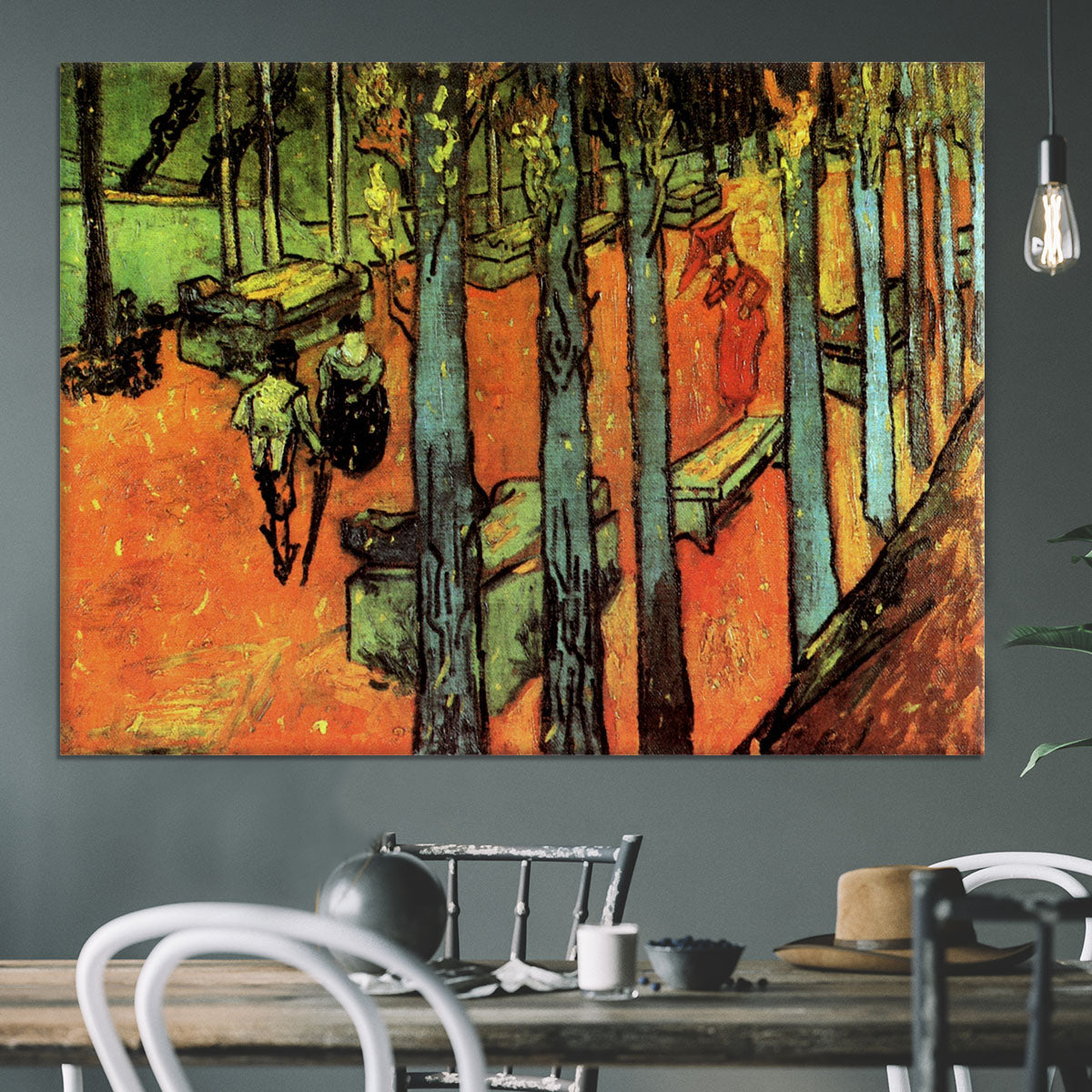 Les Alyscamps Falling Autumn Leaves by Van Gogh Canvas Print or Poster - Canvas Art Rocks - 3