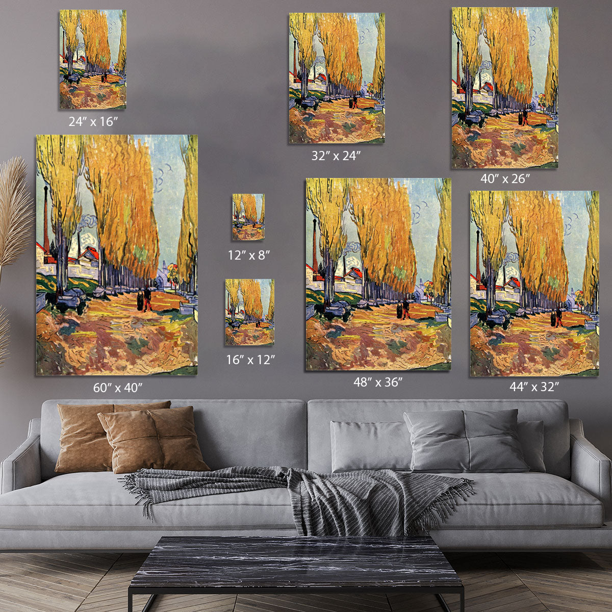 Les Alyscamps by Van Gogh Canvas Print or Poster - Canvas Art Rocks - 7