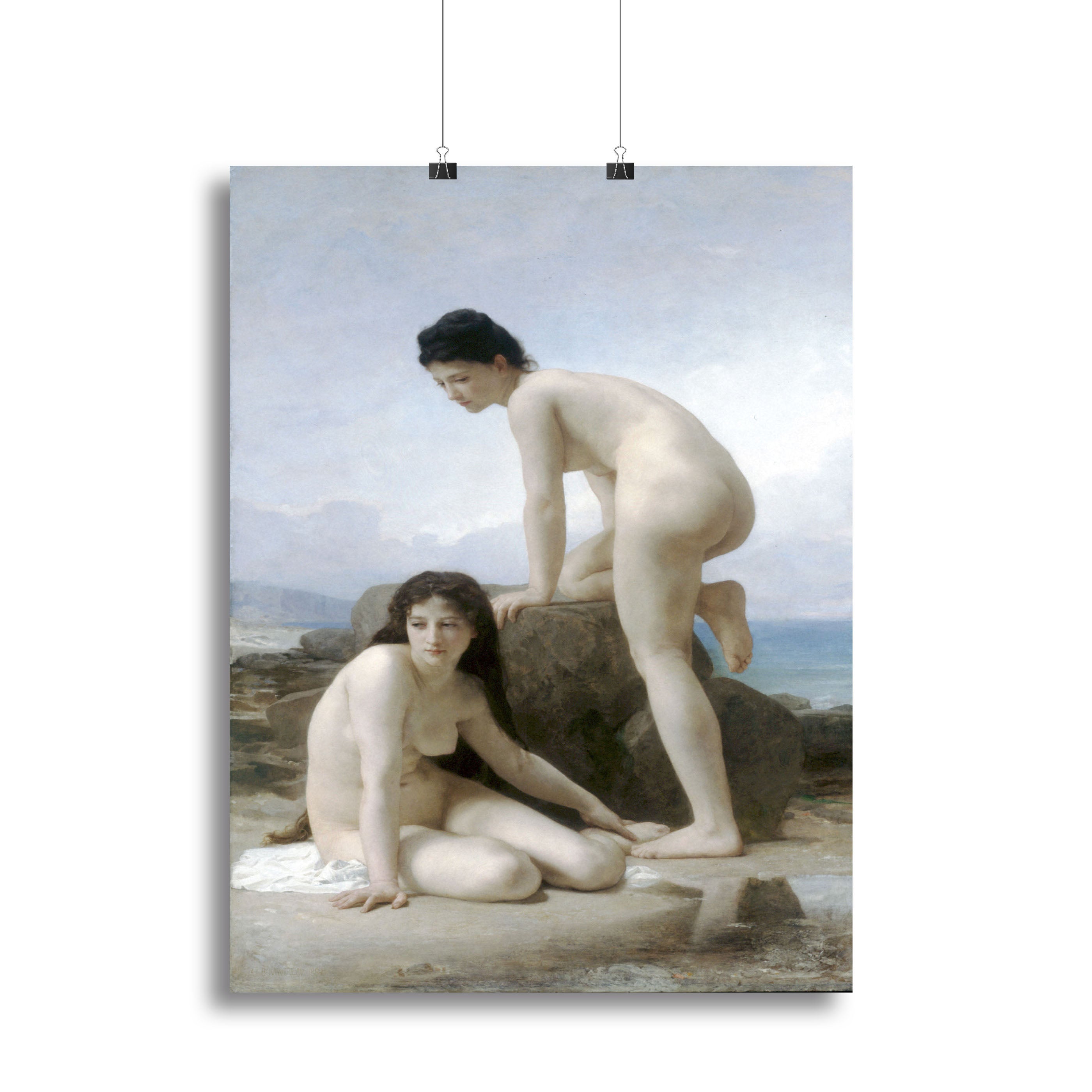 Les Deux Baigneuses By Bouguereau Canvas Print or Poster - Canvas Art Rocks - 2