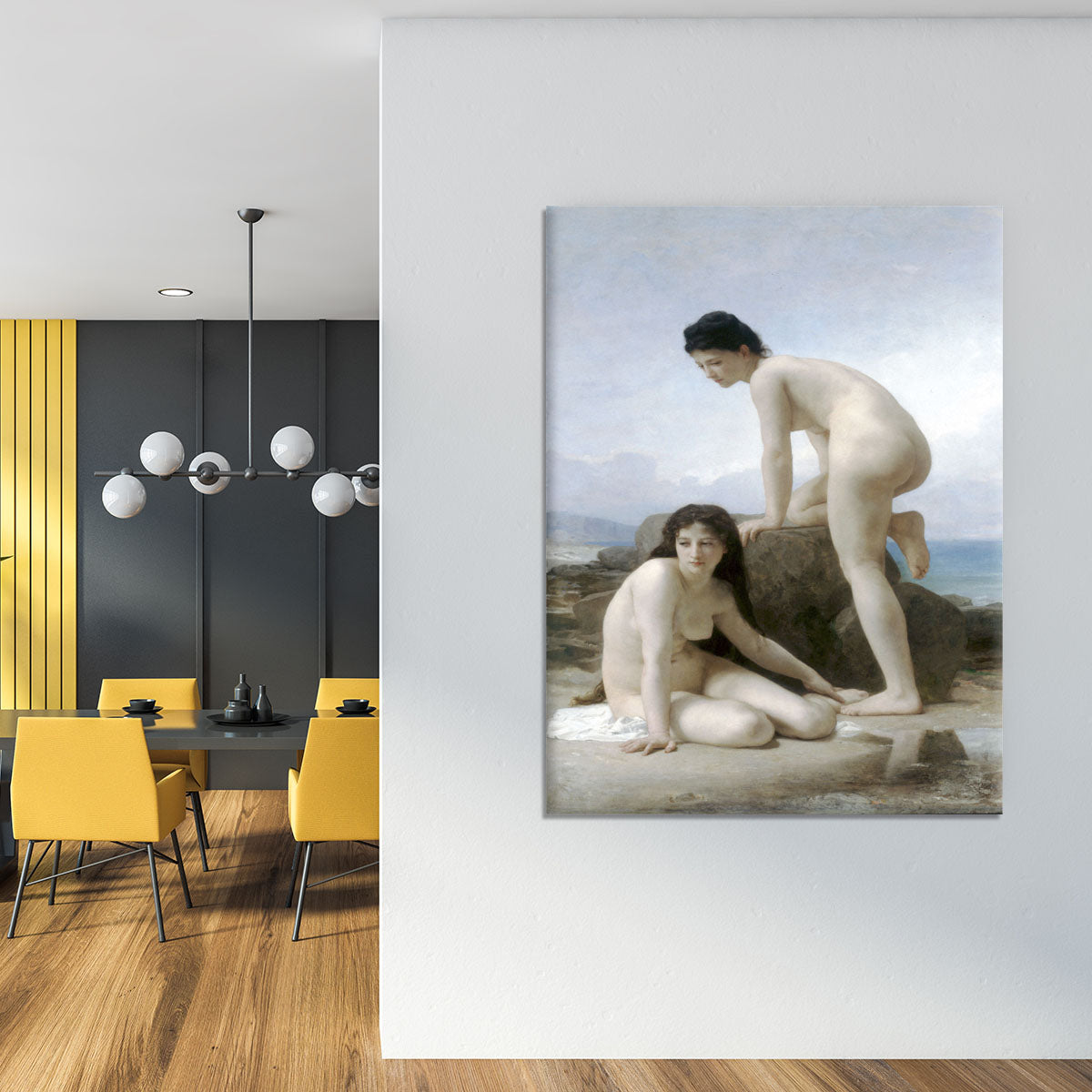 Les Deux Baigneuses By Bouguereau Canvas Print or Poster - Canvas Art Rocks - 4