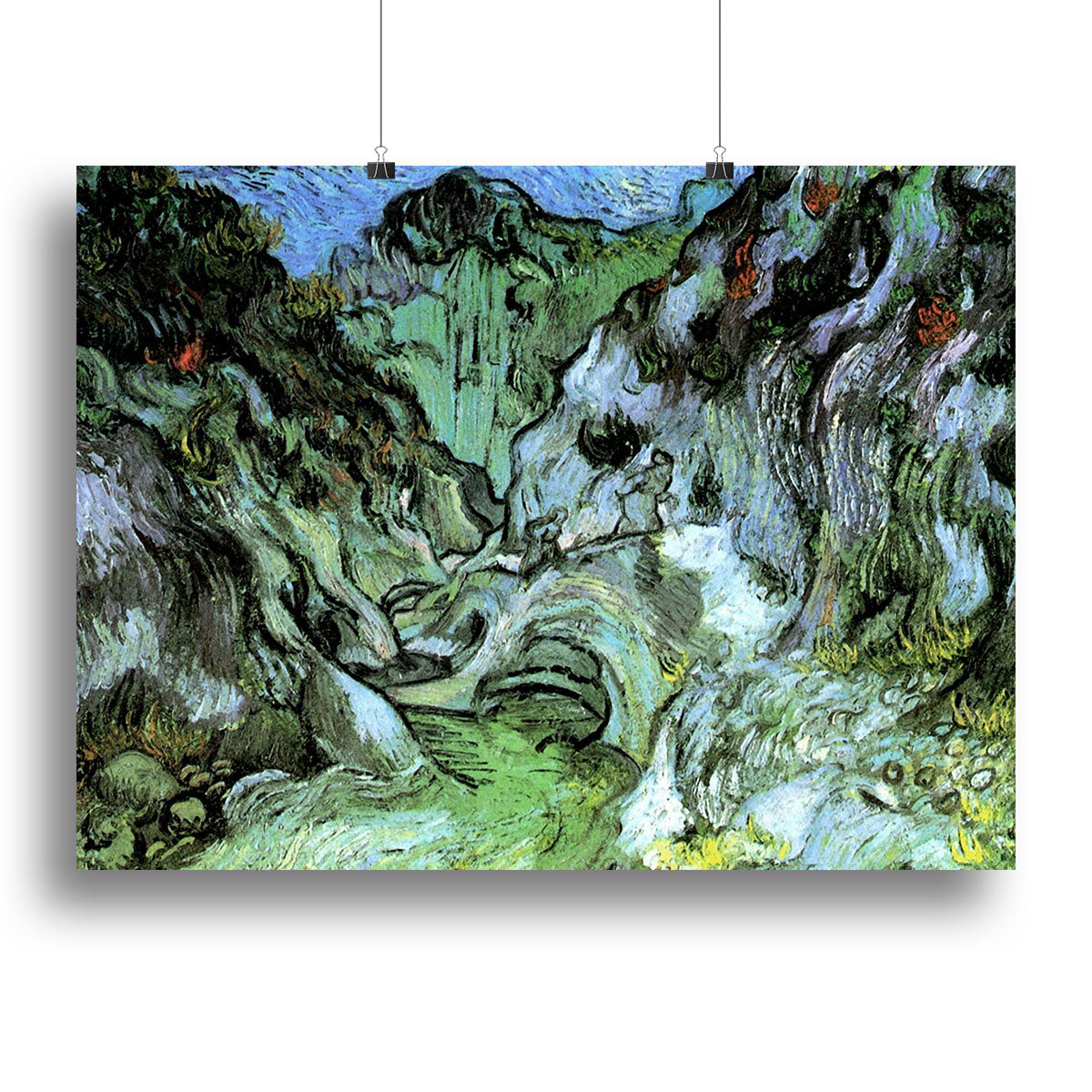 Les Peiroulets Ravine 2 by Van Gogh Canvas Print or Poster - Canvas Art Rocks - 2