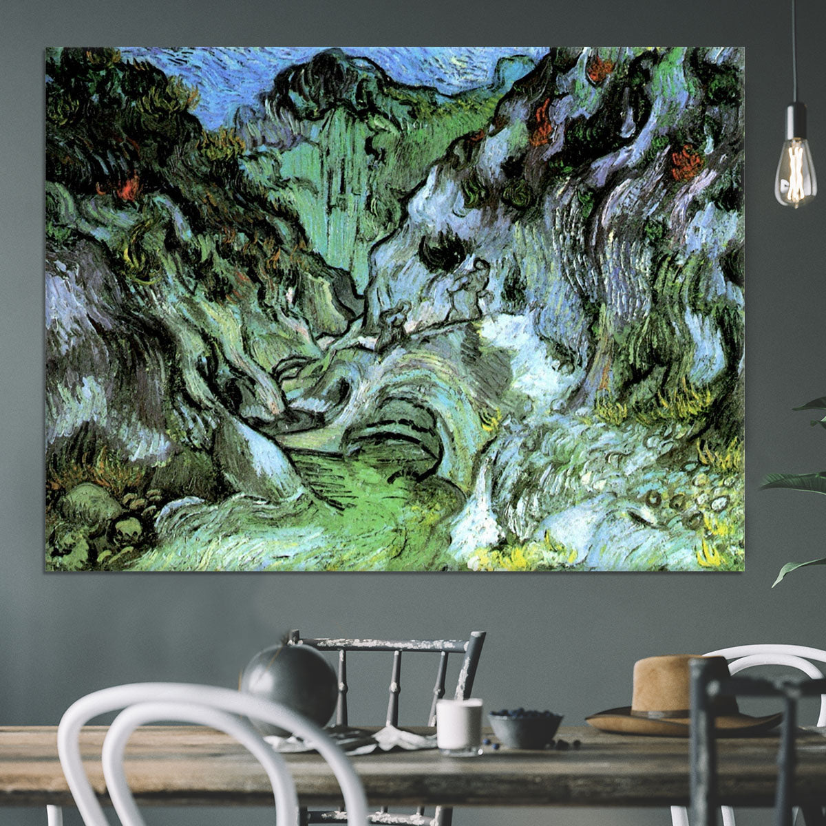 Les Peiroulets Ravine 2 by Van Gogh Canvas Print or Poster - Canvas Art Rocks - 3