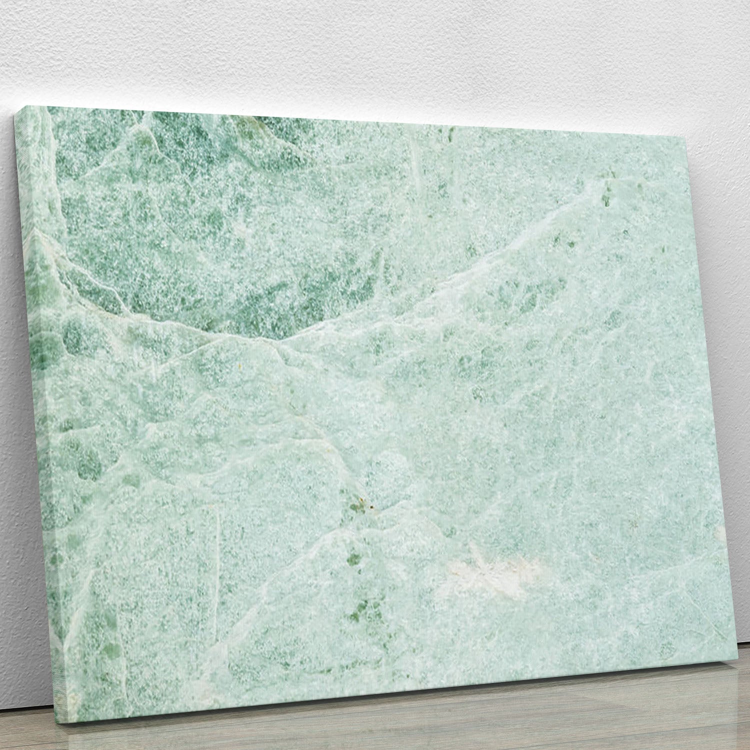 Light Green Cracked Marble Canvas Print or Poster - Canvas Art Rocks - 1