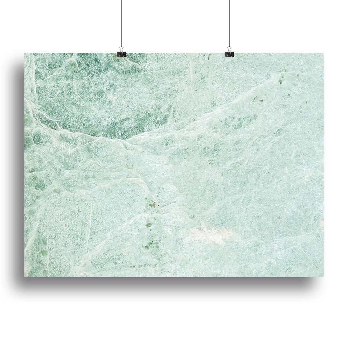 Light Green Cracked Marble Canvas Print or Poster - Canvas Art Rocks - 2