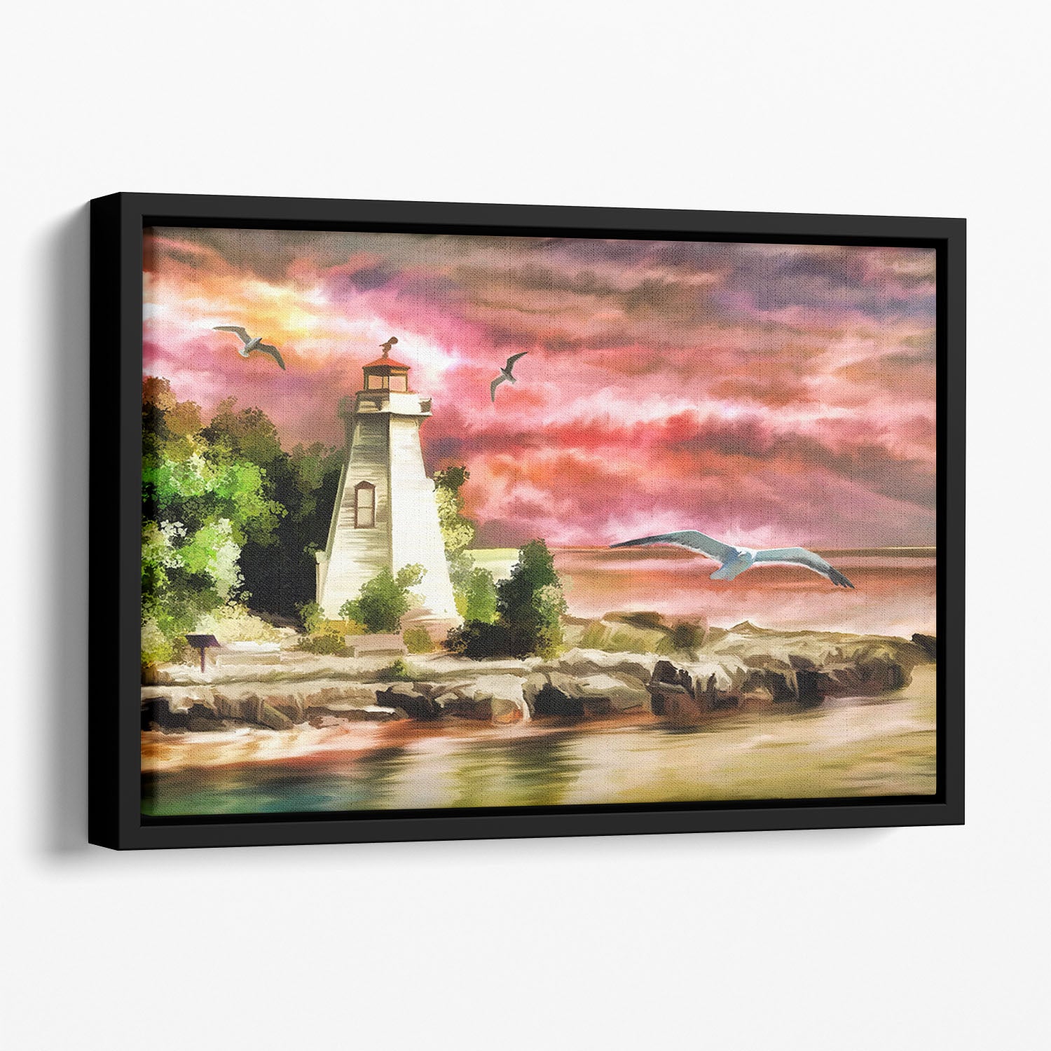 Lighthouse Floating Framed Canvas
