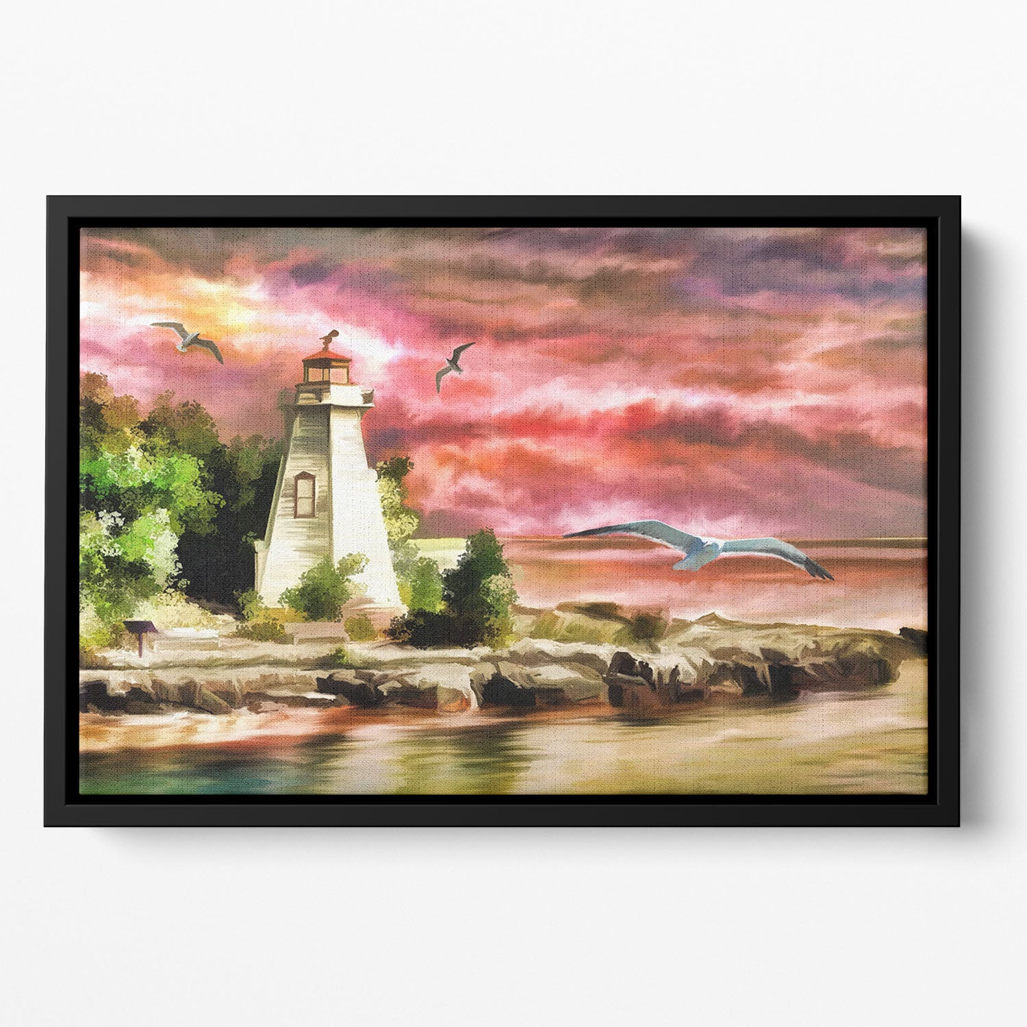 Lighthouse Floating Framed Canvas