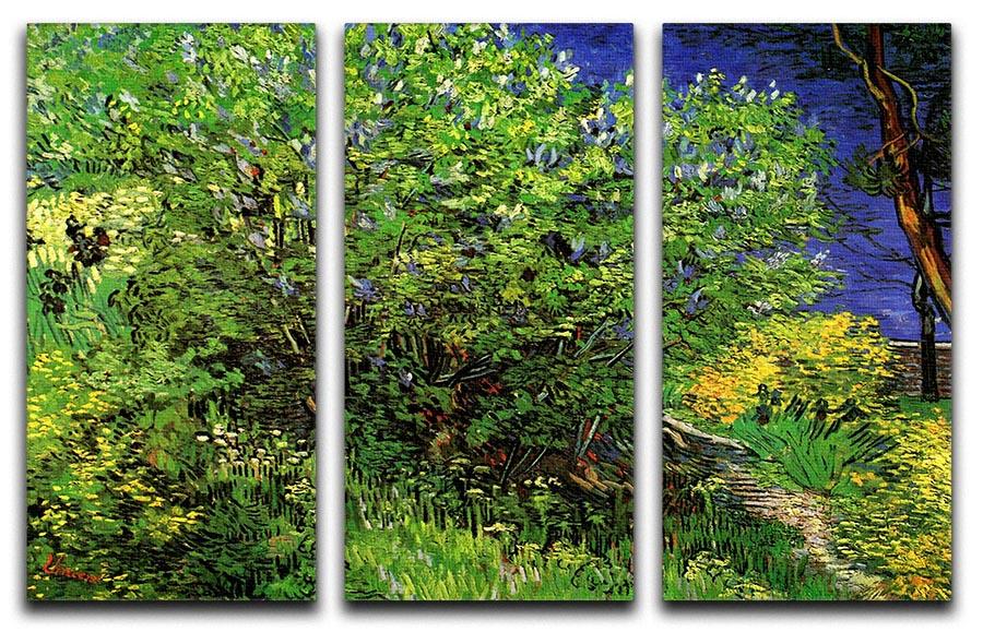Lilacs by Van Gogh 3 Split Panel Canvas Print - Canvas Art Rocks - 4