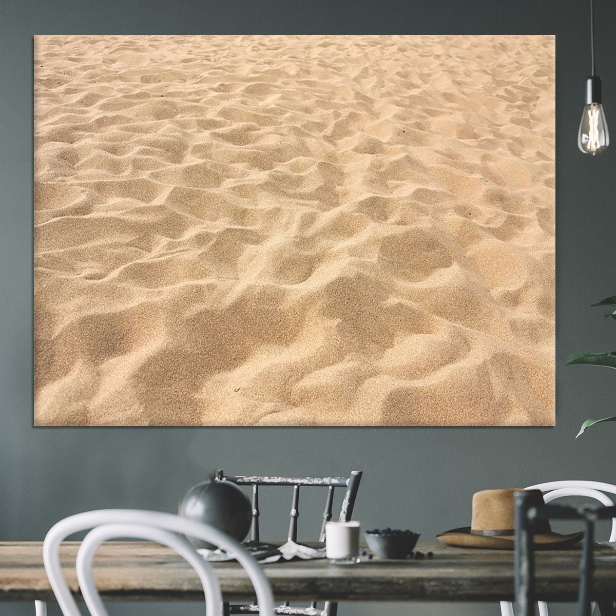 Lines in the sand of a beach Canvas Print or Poster - Canvas Art Rocks - 3