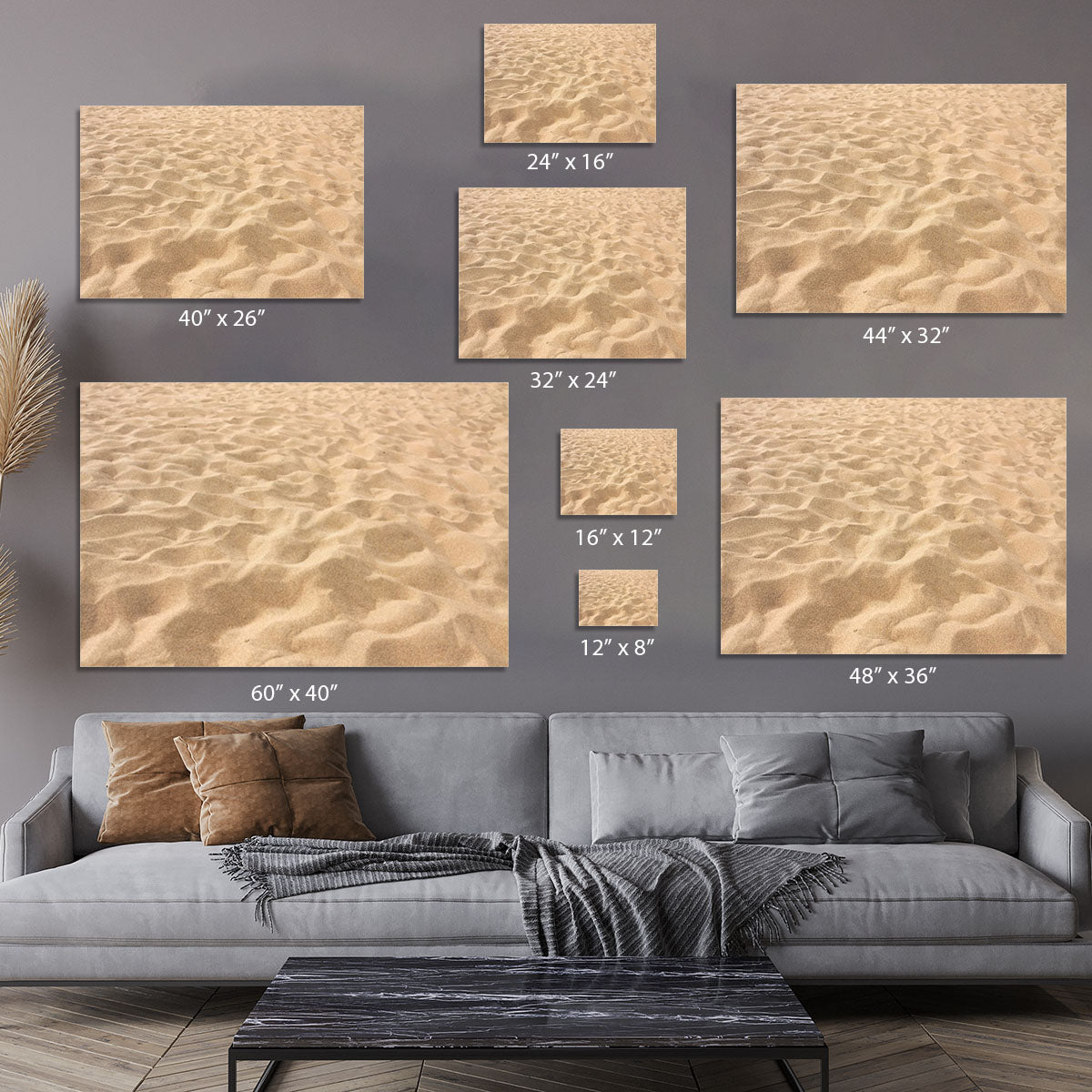 Lines in the sand of a beach Canvas Print or Poster - Canvas Art Rocks - 7