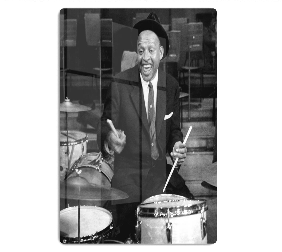 Lionel Hampton on the drums HD Metal Print - Canvas Art Rocks - 1