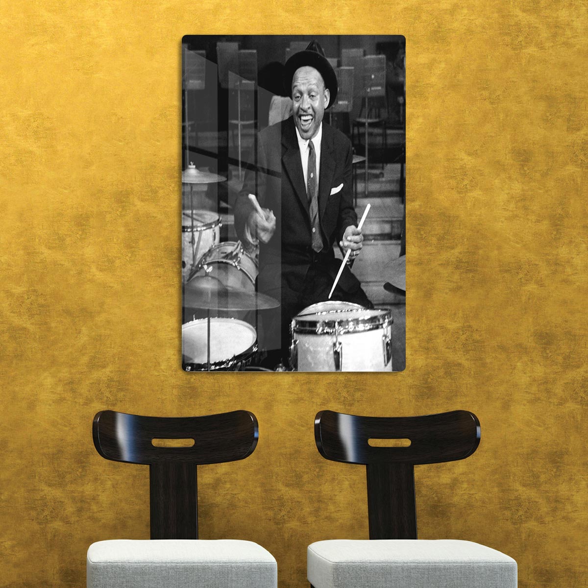 Lionel Hampton on the drums HD Metal Print - Canvas Art Rocks - 2