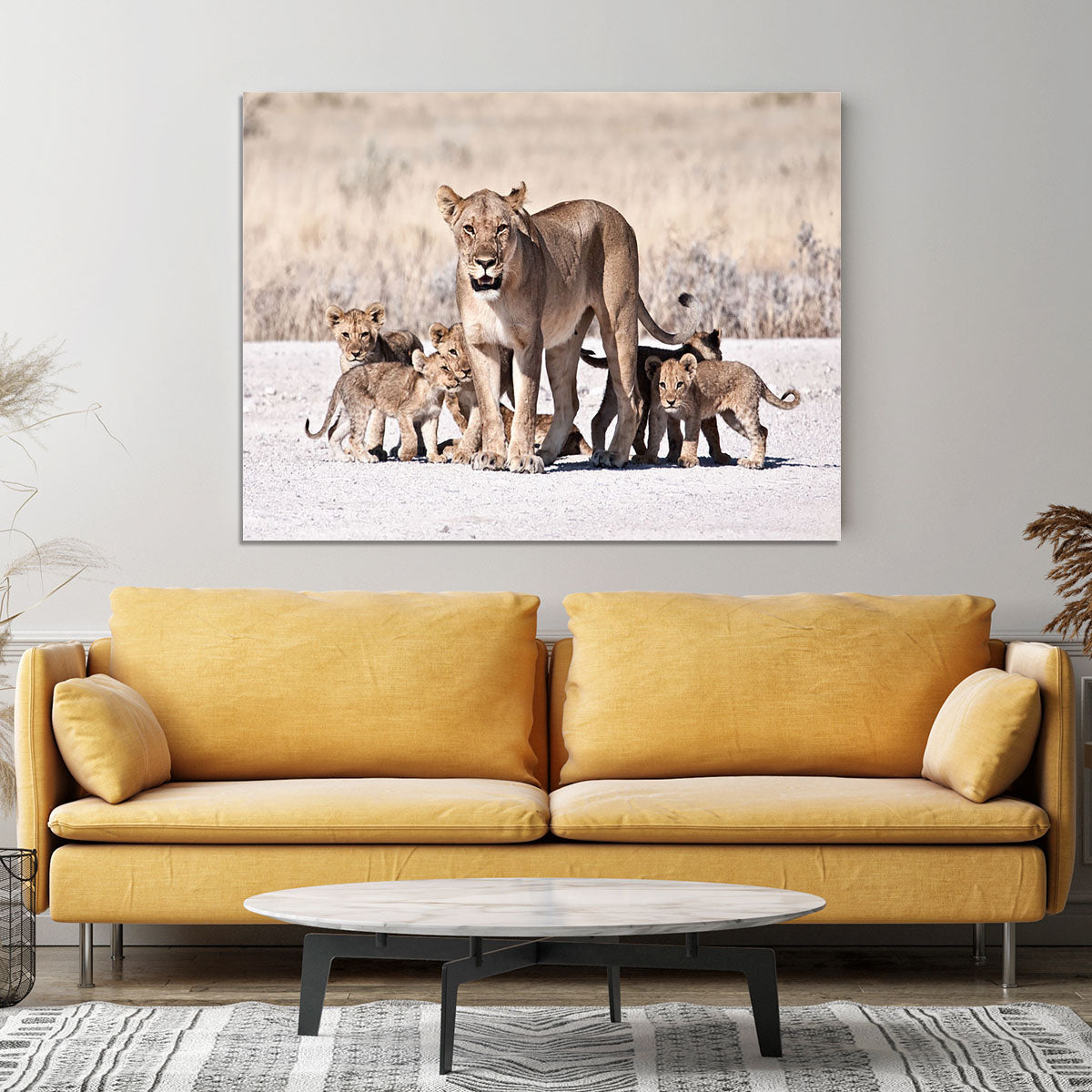 Lioness and cubs Canvas Print or Poster - Canvas Art Rocks - 4