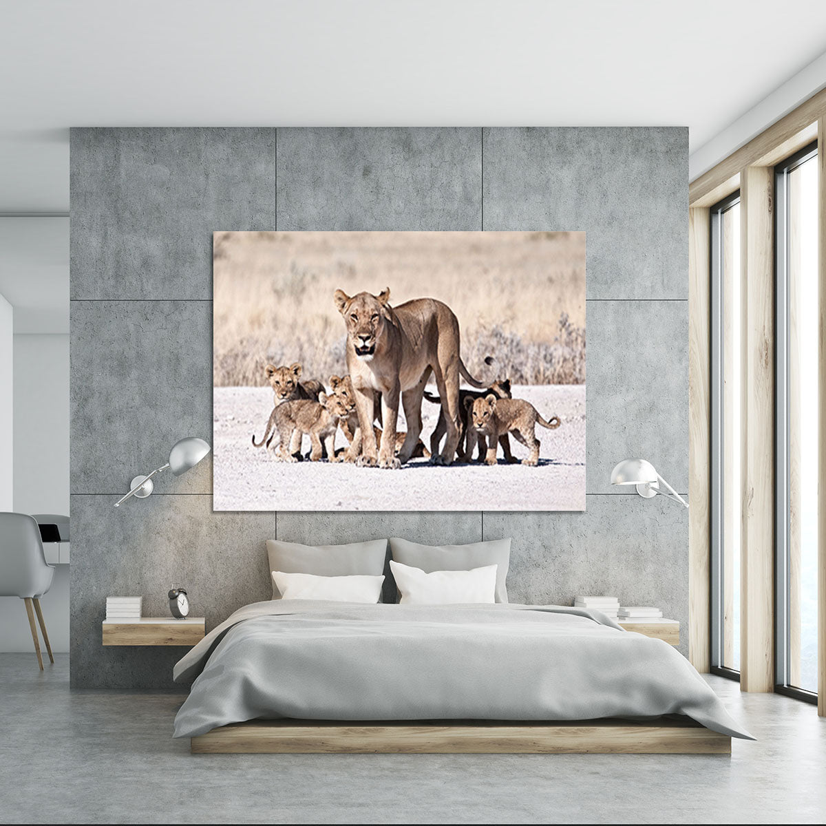 Lioness and cubs Canvas Print or Poster - Canvas Art Rocks - 5