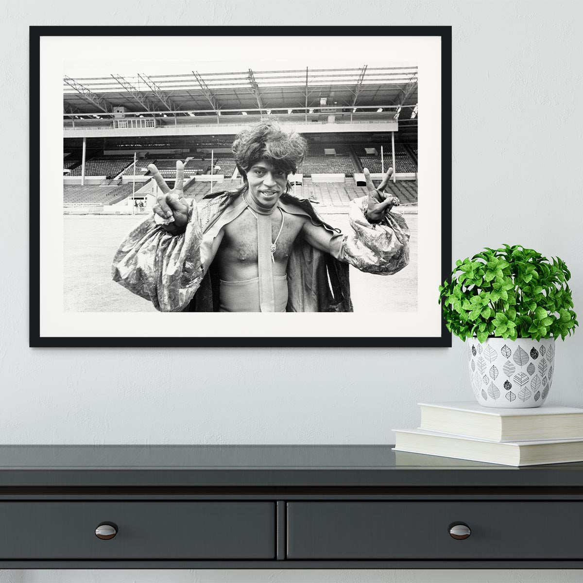 Little Richard at Wembley Stadium Framed Print - Canvas Art Rocks - 1