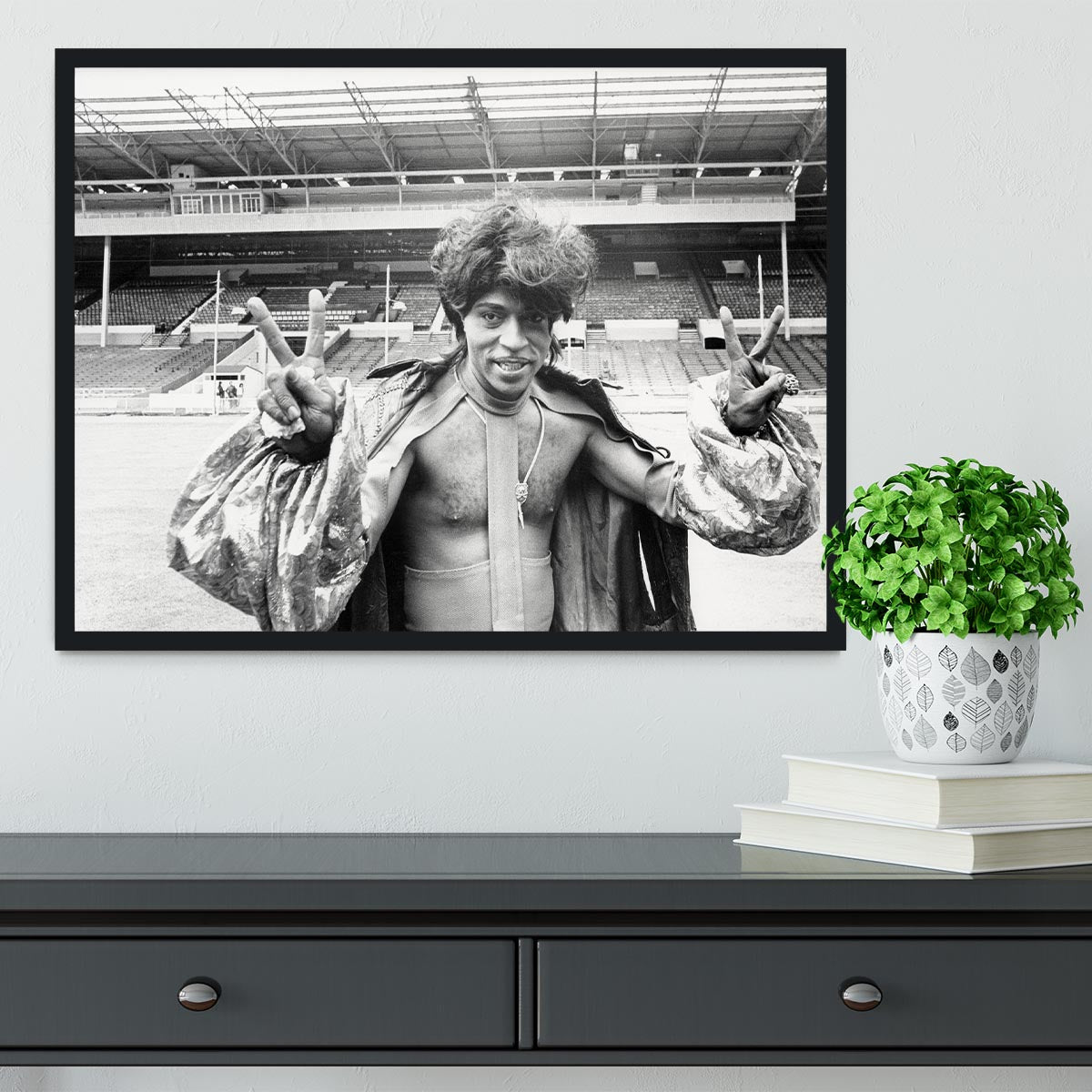 Little Richard at Wembley Stadium Framed Print - Canvas Art Rocks - 2