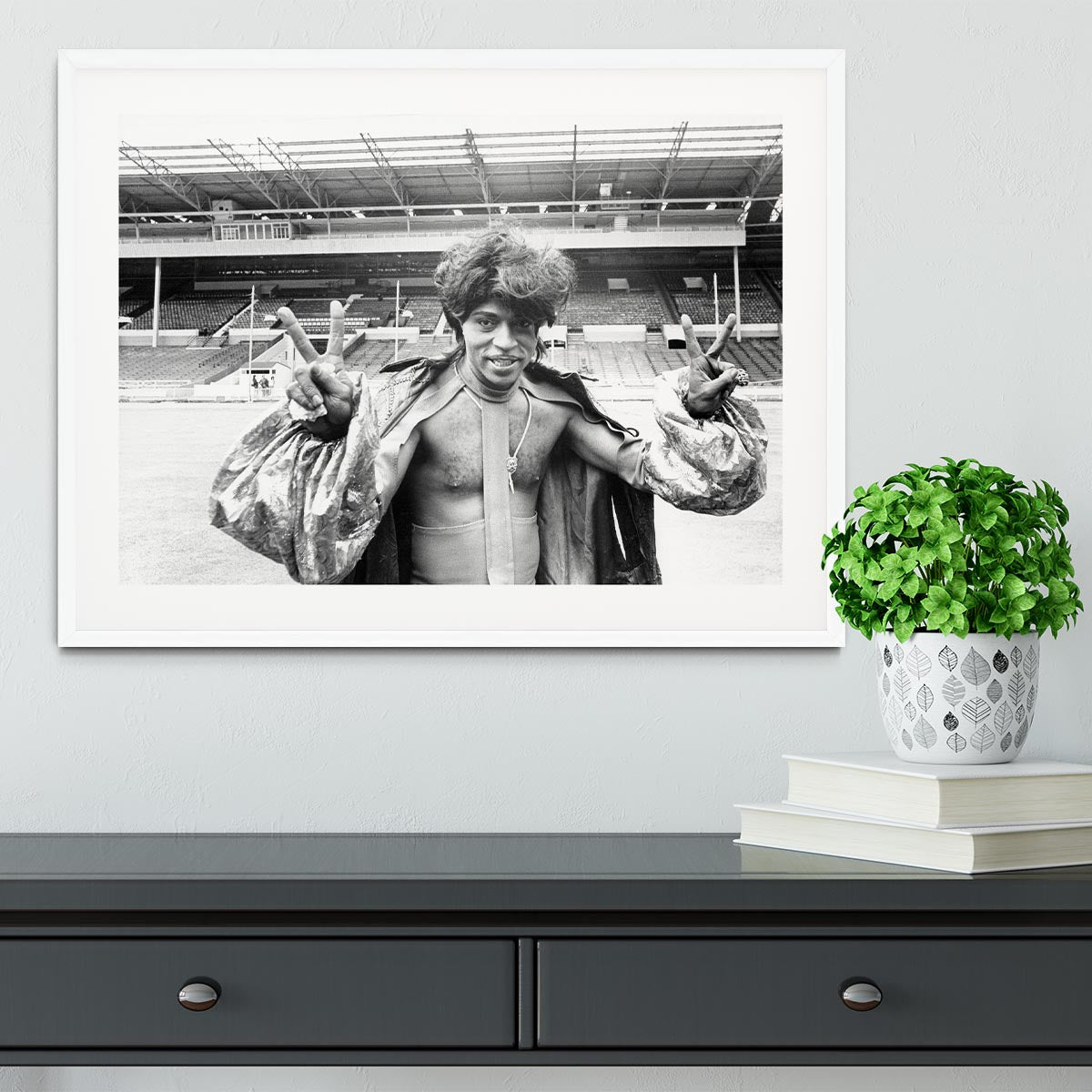 Little Richard at Wembley Stadium Framed Print - Canvas Art Rocks - 5