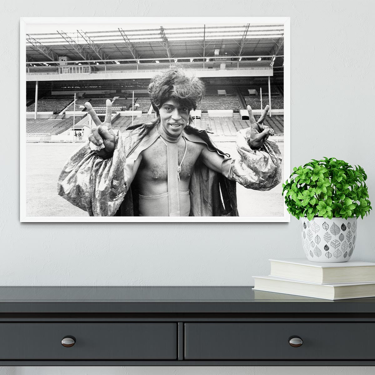 Little Richard at Wembley Stadium Framed Print - Canvas Art Rocks -6