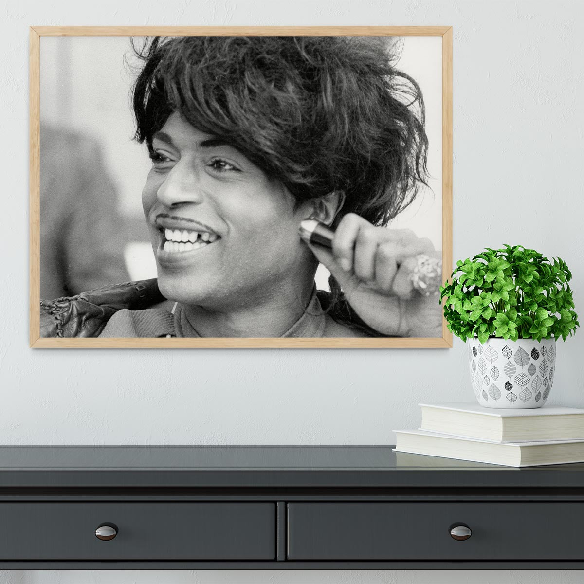 Little Richard smiles Framed Print - Canvas Art Rocks - 4
