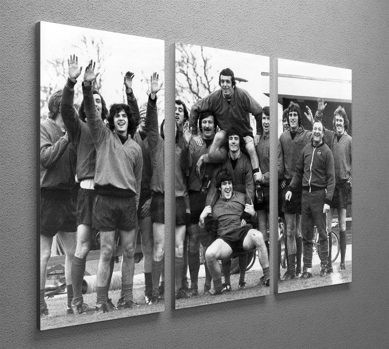 Liverpool FC At Melwood Training Ground 1975 3 Split Panel Canvas Print - Canvas Art Rocks - 2