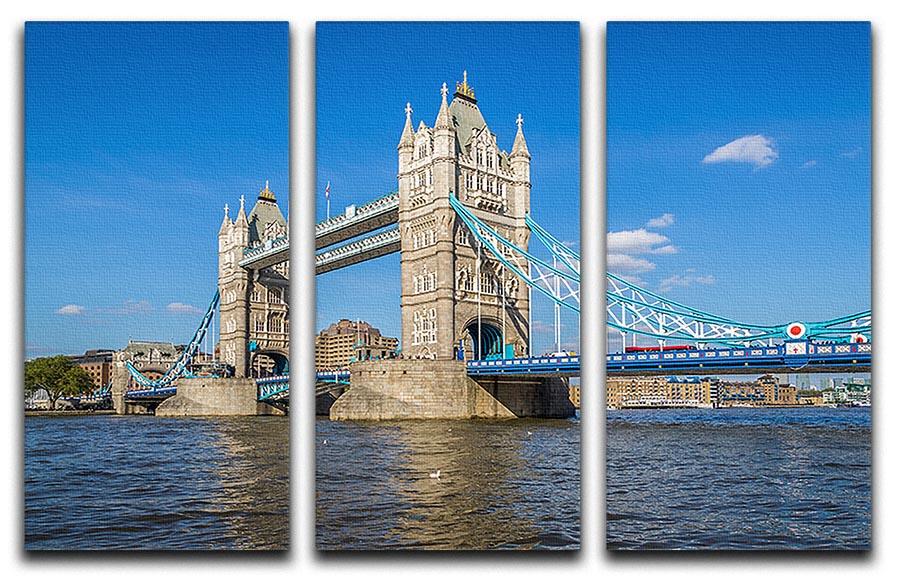 London Tower Bridge 3 Split Panel Canvas Print - Canvas Art Rocks - 1