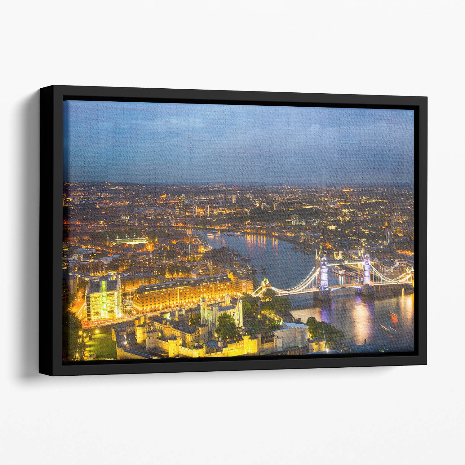 London at sunset City background Floating Framed Canvas