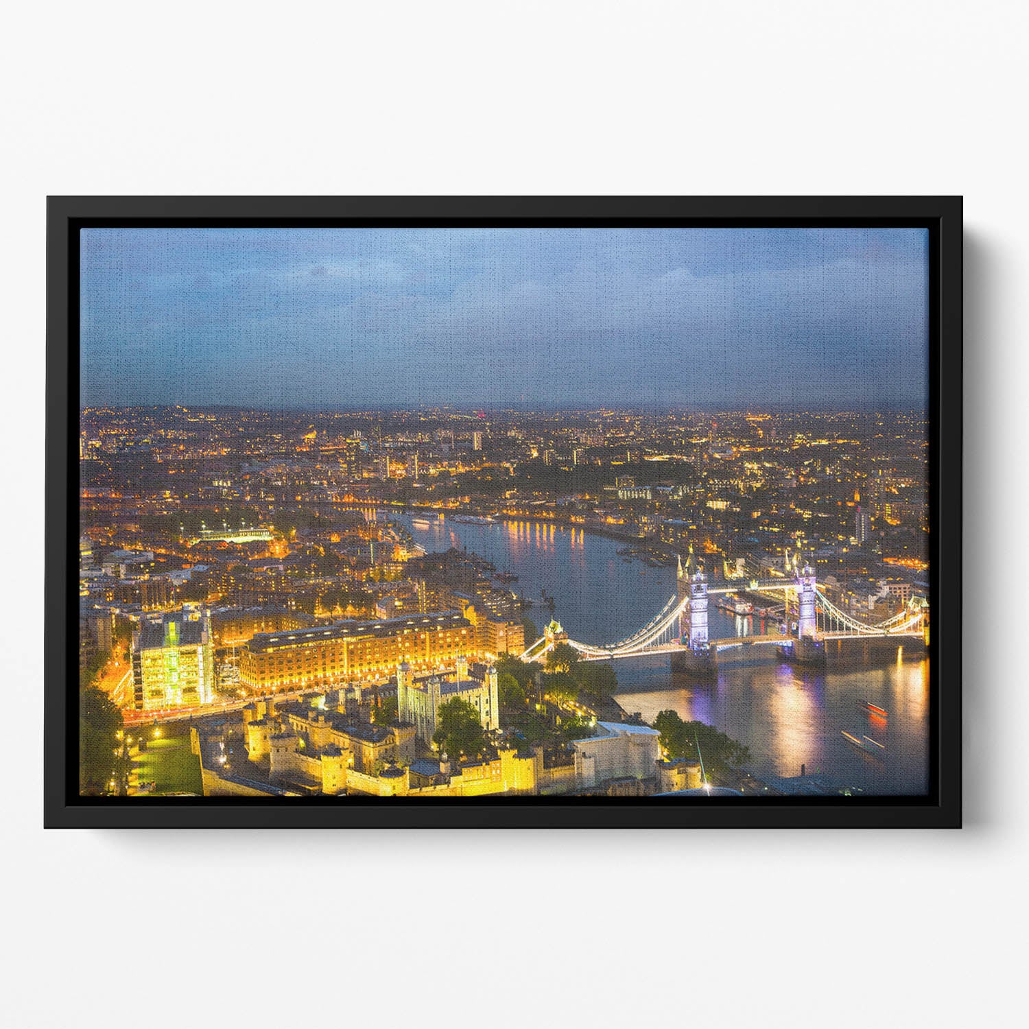 London at sunset City background Floating Framed Canvas