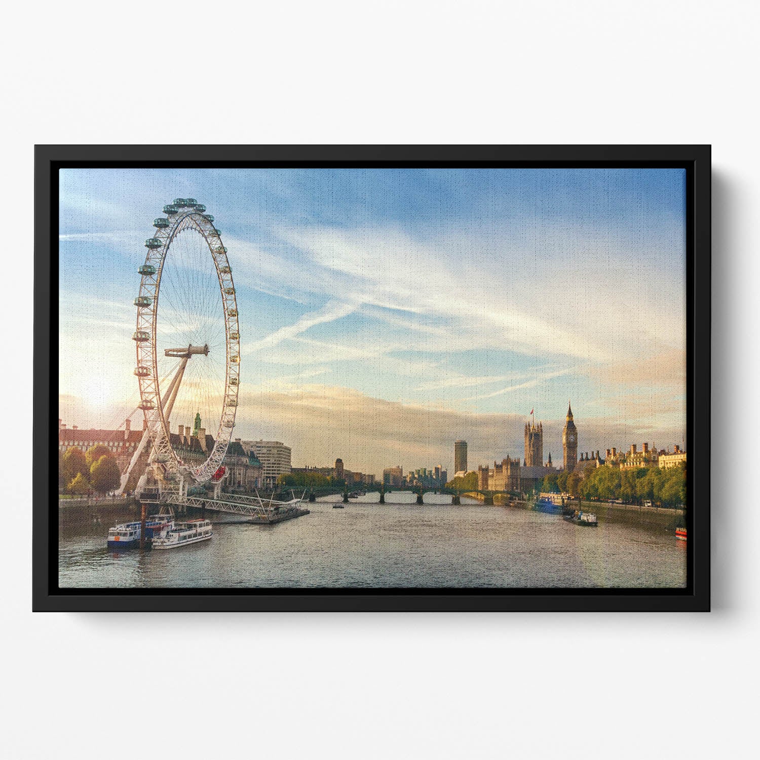 London morning sunrise Floating Framed Canvas