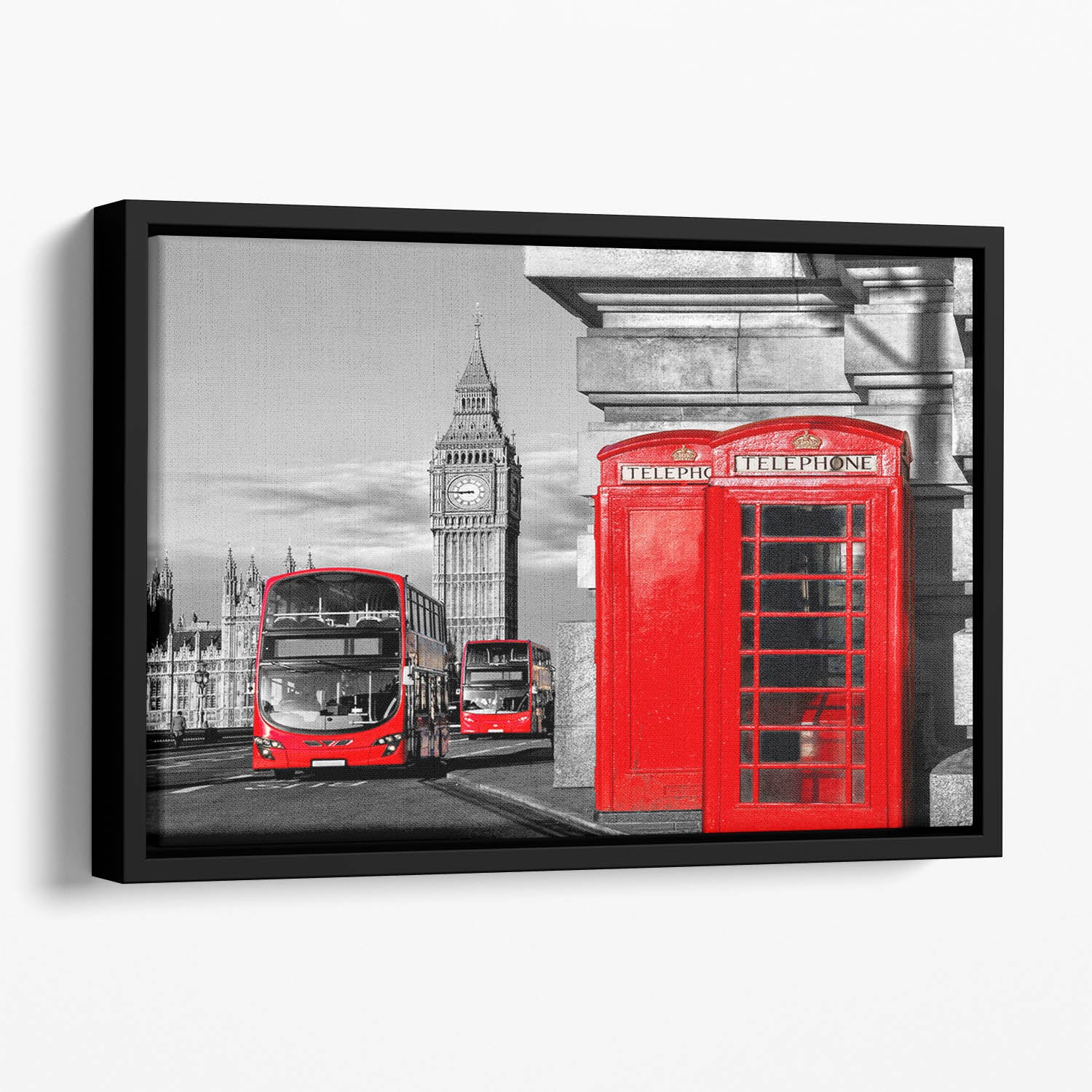 London symbols Floating Framed Canvas
