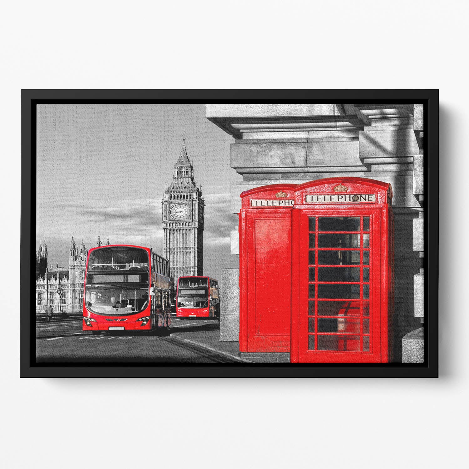 London symbols Floating Framed Canvas
